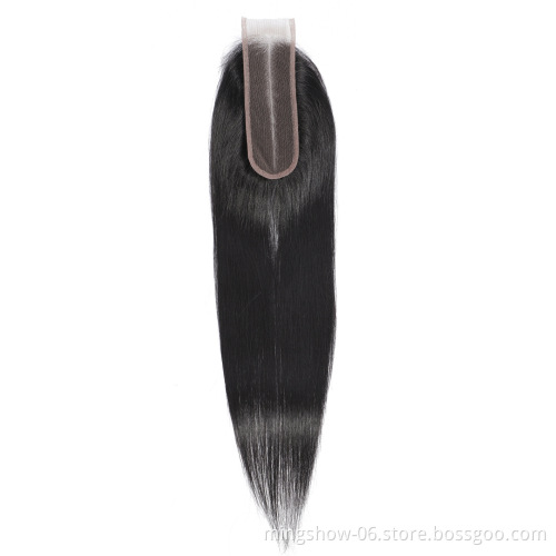 Wholesale Straight Kim K 2*6, Human Hair Lace Closure With Baby Hair extension